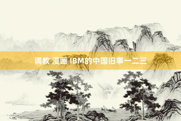 调教 漫画 IBM的中国旧事一二三