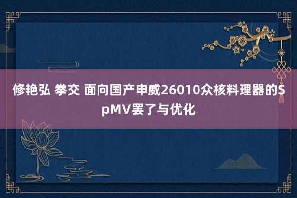 修艳弘 拳交 面向国产申威26010众核料理器的SpMV罢了与优化